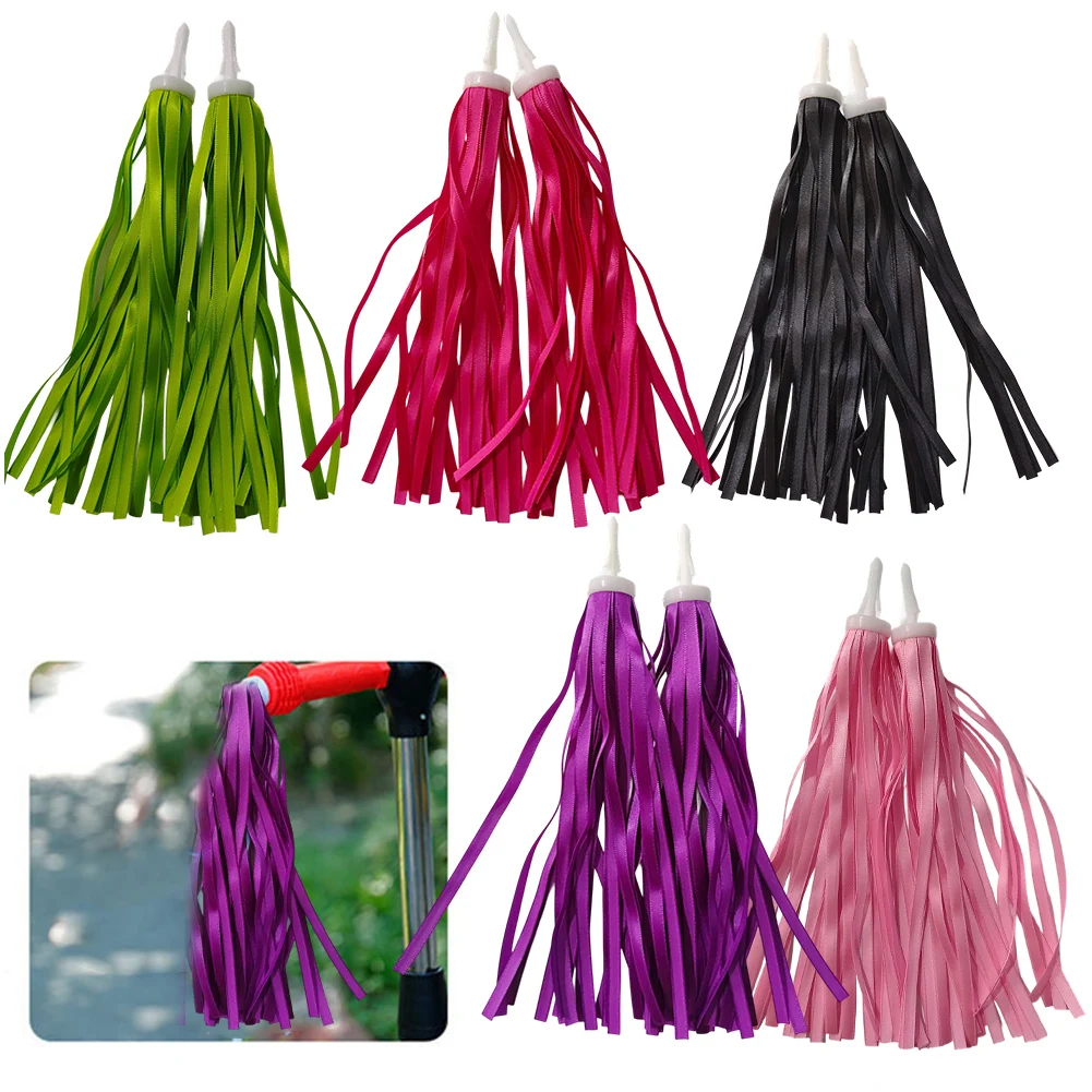 1 paar Fahrrad Lenker Streamer Kinder Roller Fahrrad Bunte Streamer Fahrrad Griffe Quasten Bänder Radfahren Zubehör