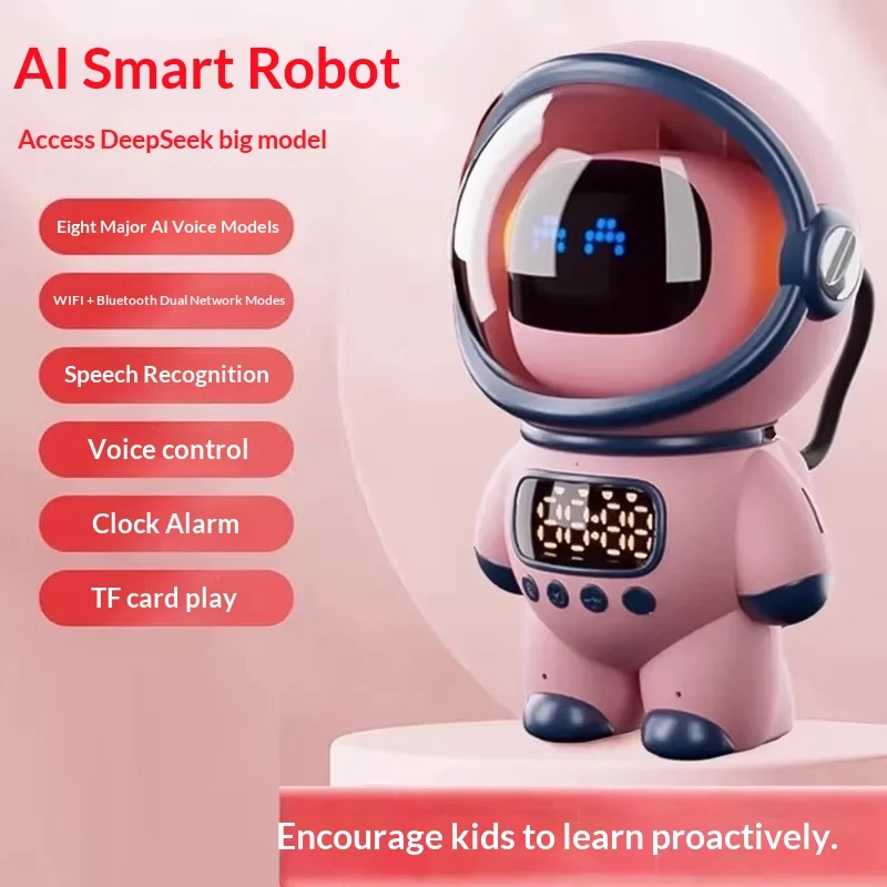 AI 빈 음성 비서 스마트 알람 시계 타이머 및 채팅 기능 포함 가정 사무실 책상용 기기 남녀 선물