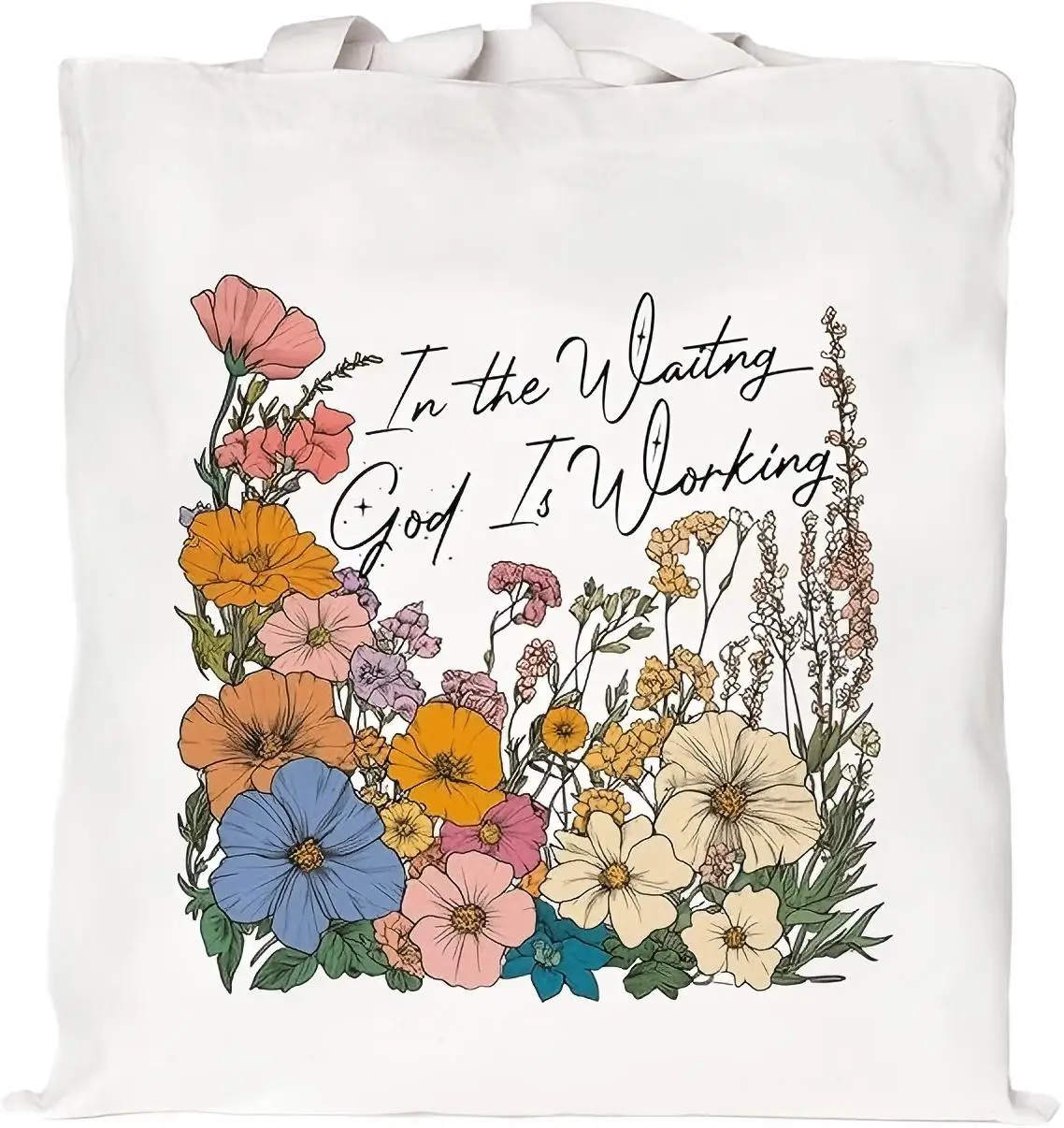 

Flower Floral book Graphic Canvas Tote Bag for Women Aesthetic t Shopping Grocery Reusable School with Girl Gift Shoulder Bag