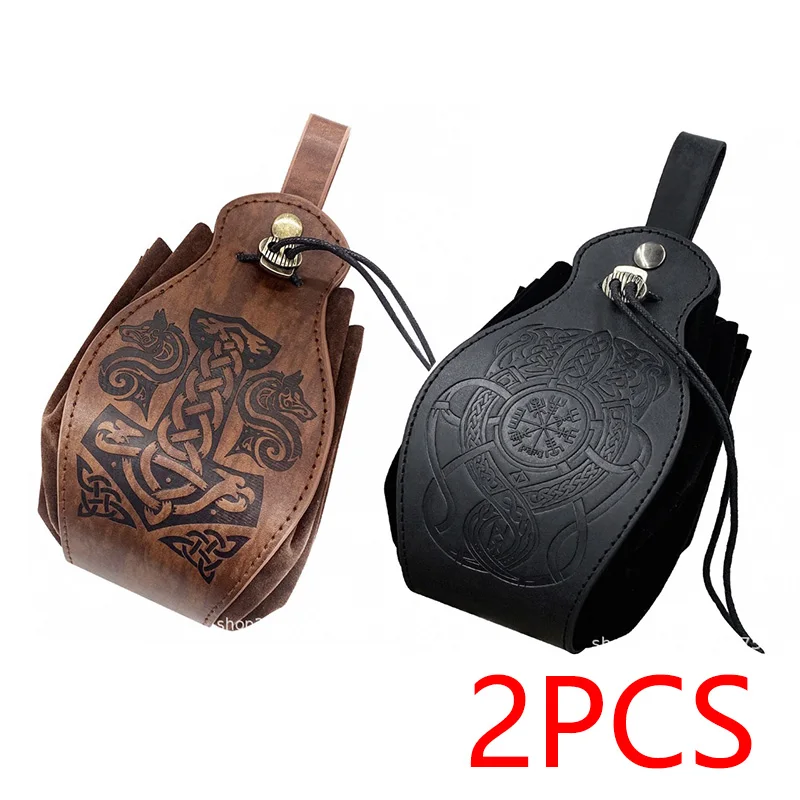 Echt leer DND dobbelstenen tas lade - schattig trekkoord etui RPG D&D rollenspel portemonnee cadeau-ideeën STZ04