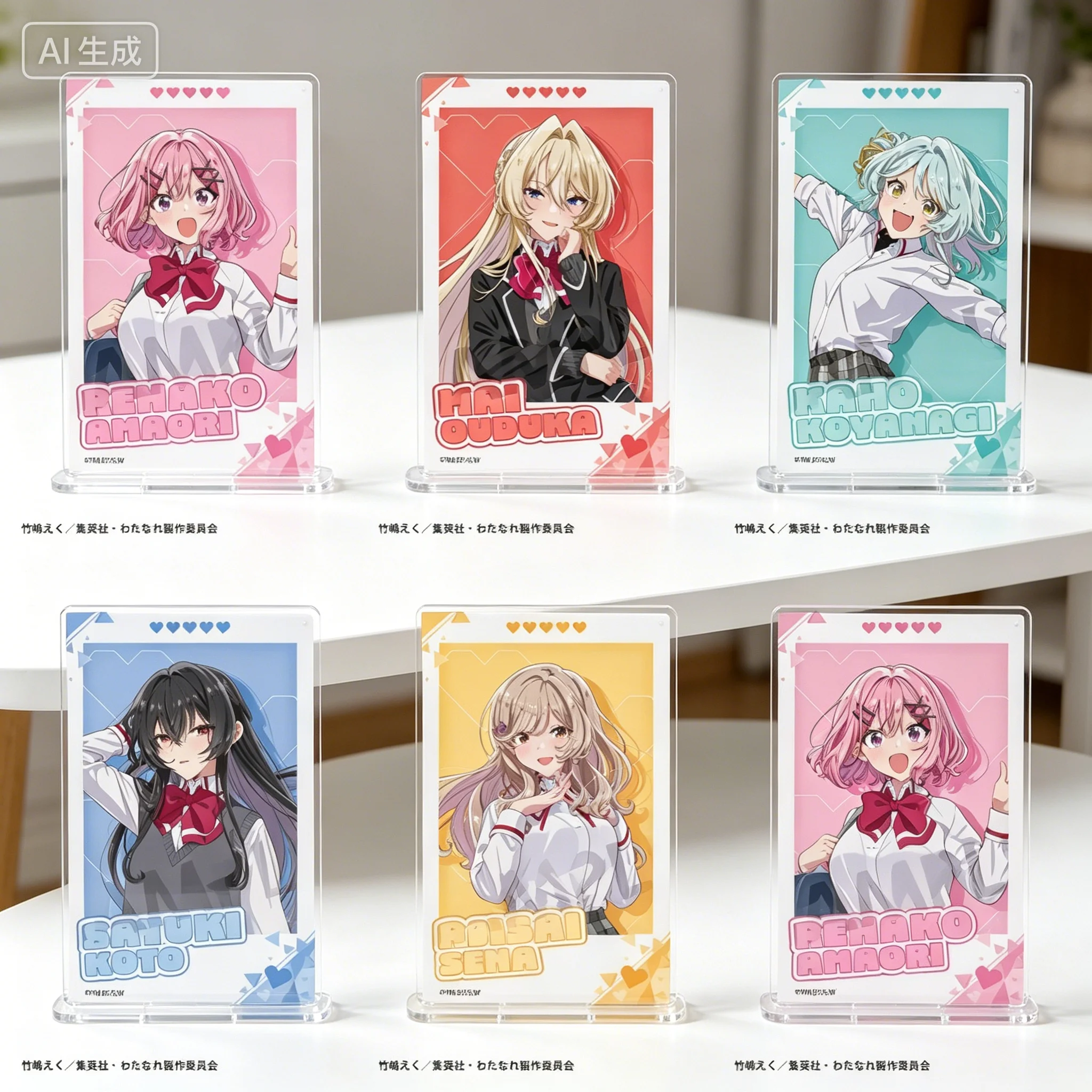 There's No Freaking Way I'll be Your Lover! Unless Kaho Koyanagi rectangle Acrylic Stand Model Plate Keychain Bedroom decoration