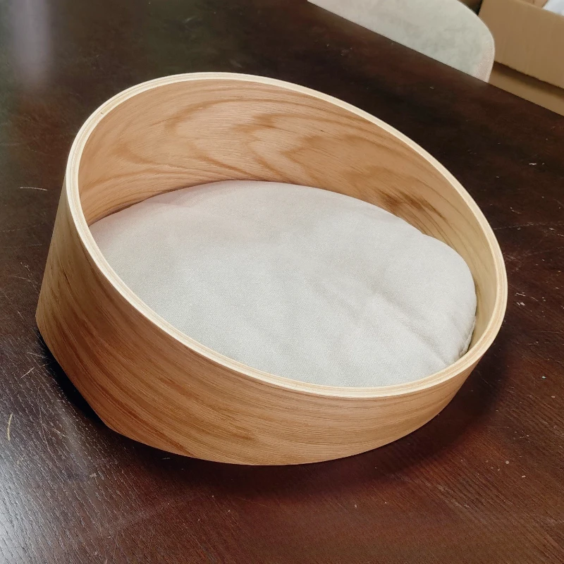 

2025wooden Semi-circular Heightened Cat and Dog Kennel Solid Wood New Indoor Cattery Cat Delivery Room Universal for All Seasons
