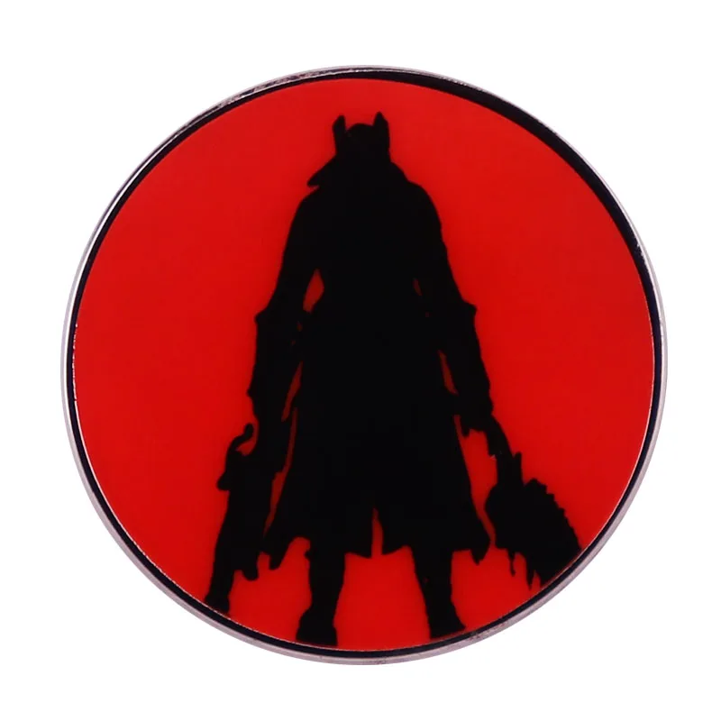 Bloodborne The Hunter-Pin esmaltado para videojuego, broche, personaje de juego, joyería artística gótica