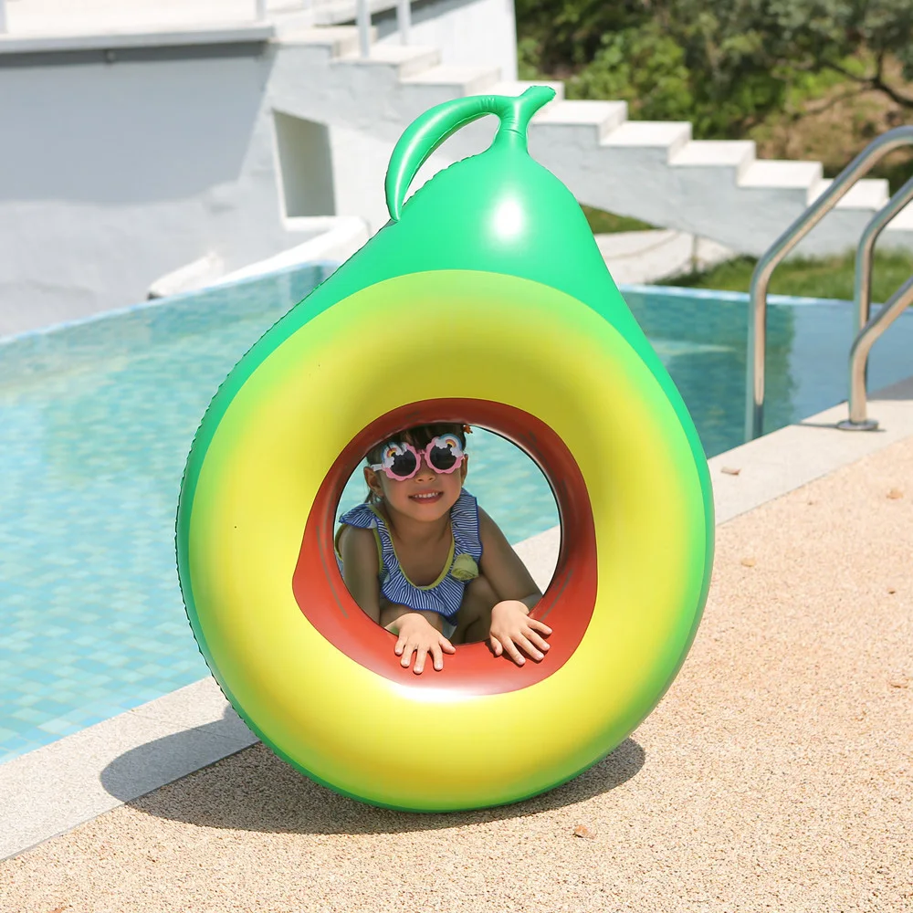 Children's Swimming Rings Avocado Pineapple Inflatable Pool Float Tube for Kids Adults Beach Outdoor Party Supplies