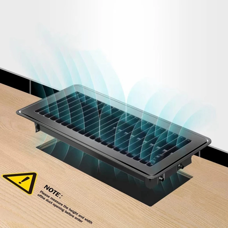 Registro da pavimento 4X10 pollici, coperture per sfiato da pavimento Coperture per sfiato regolabili per pavimento domestico con rete di sfiato magnetica da 2 pezzi