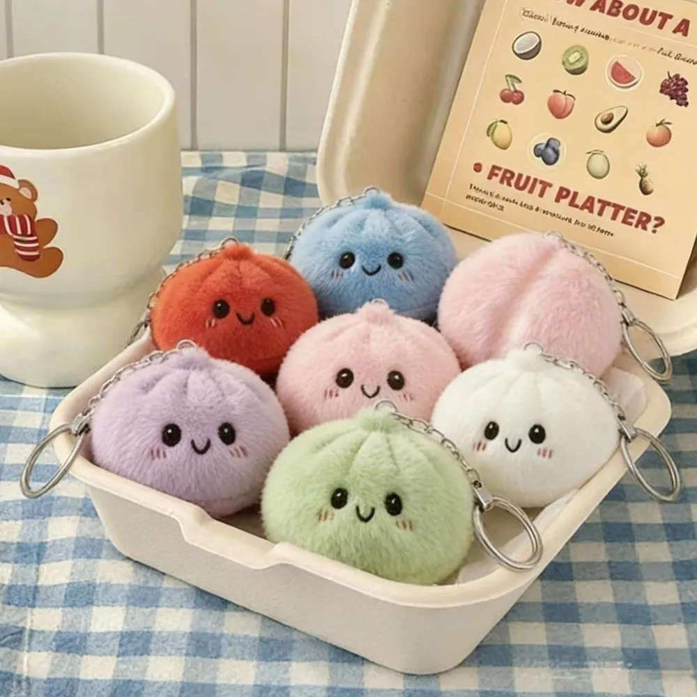 Steamed Buns Squishy Keychain Soft Fluffy Simulated Steamed Buns Squishy Keychain Steamed Buns Cute Steamed Buns Keyring
