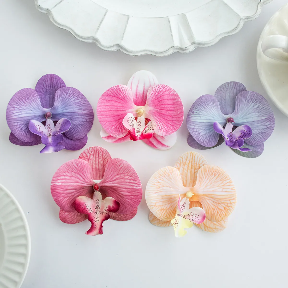 

Thai Butterfly Orchid Artificial Flowers Hot selling items christmas Wedding Bridal Accessories Headwear and hair clips Diy gift