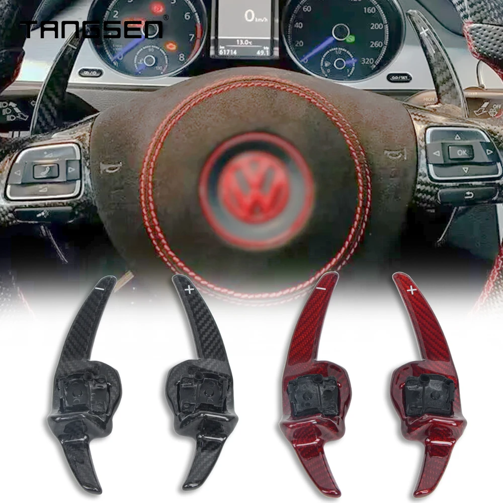 

Carbon Fiber Steering Wheel Paddle Shift Replacement Compatible with Golf 6 Tiguan MK5 MK6 Jetta GTI R20 R36 CC Scirocco