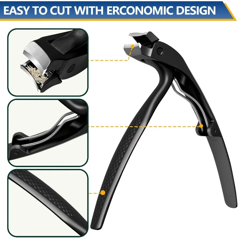 Heavy‑Duty Ingrown Toenail Nippers, Adult‑Specific Foot Care Tools, Precision Curved Blade Design, Easily Trim Thick Nails