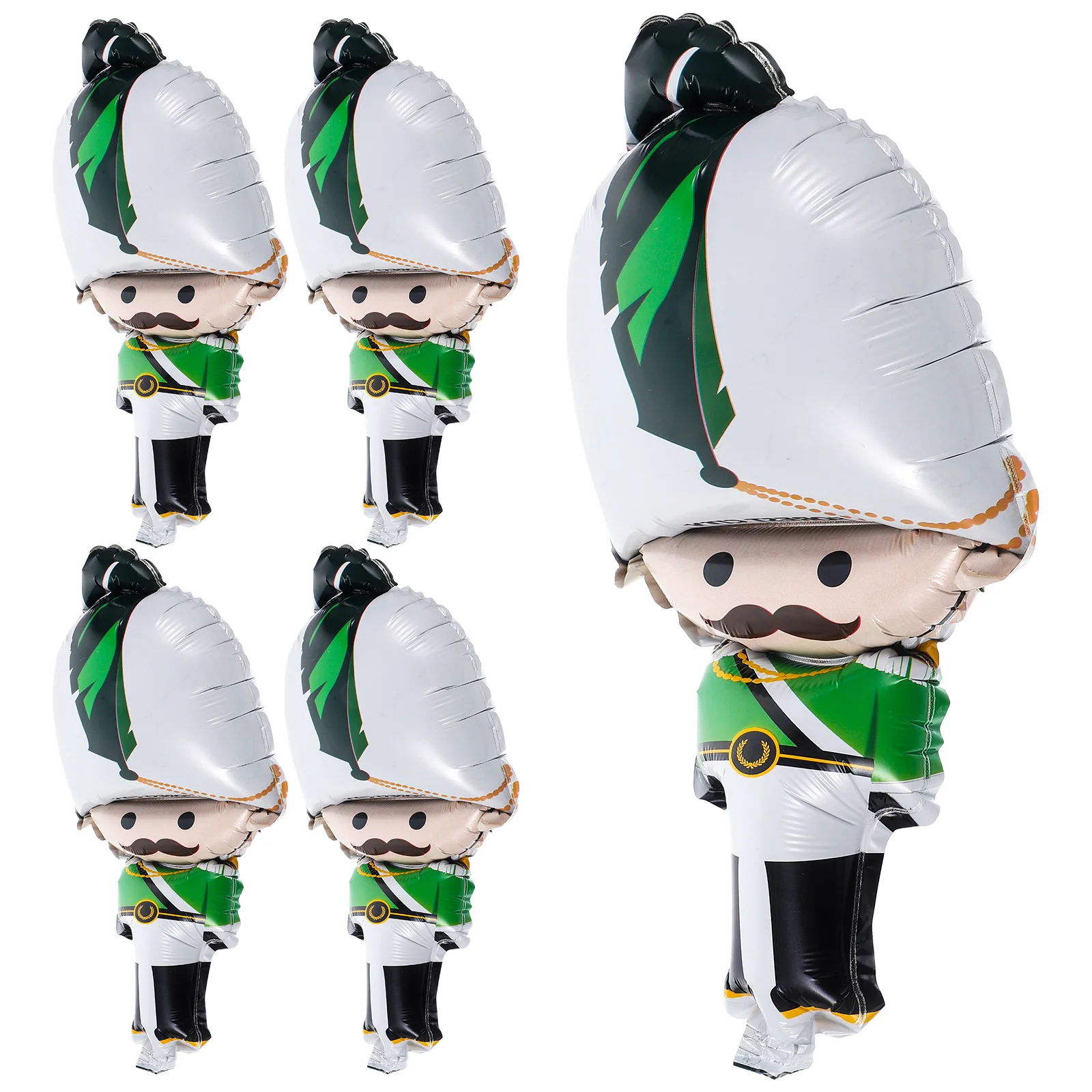 

5pcs Nutcracker Party Supplies Aluminum Party Balloons Favors Foil Inflatable Christmas Decorations Decorations Balloons