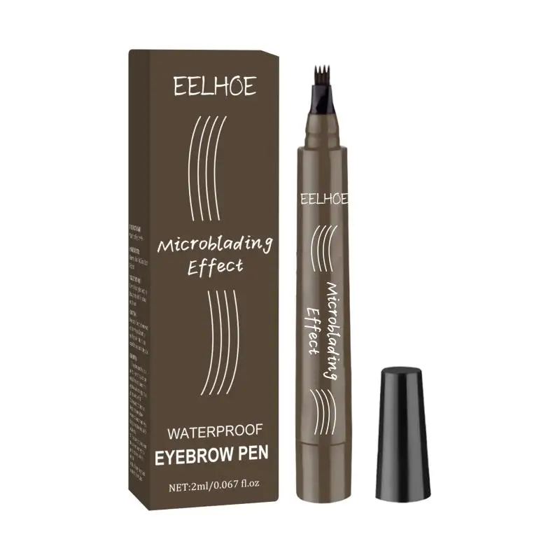 Eelhoe Four Pronged  Eyebrow Pencil Enhances Eyebrow Shape Water Resistant Sweat Proof Gives A Natural And Full Look