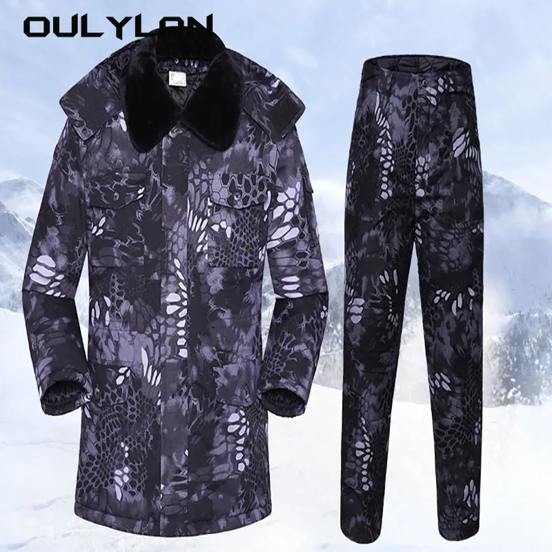 

waterproof and cold work clothes cotton coat Work Protective Uniform Set for Men Warm Tactical Clothes