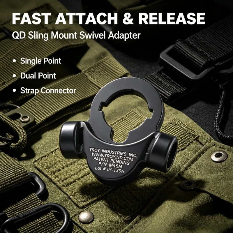 Metal QD Swivel Adapter Quick Detach Single Dual Point Outdoor Gear Strap Connector