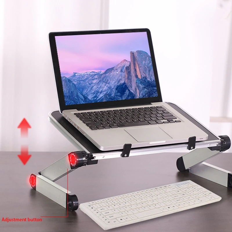 Bureau d'ordinateur portable pliable et réglable, support de table d'ordinateur, tour d'ordinateur portable avec les religions