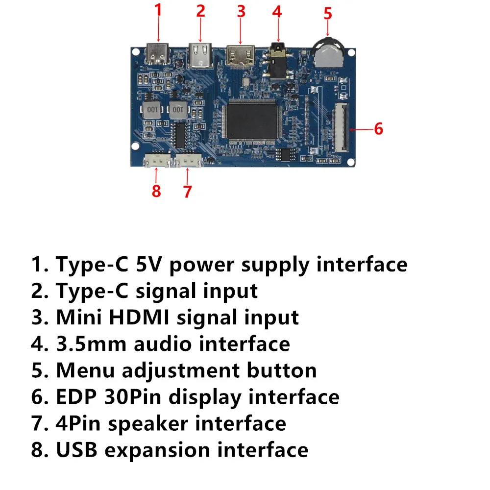 Imagem -03 - Universal Compatível com Hdmi Ecrã Lcd Tpye-c Driver Placa de Controle Digitalizador Monitor Touchscreen 11.6 1366x768