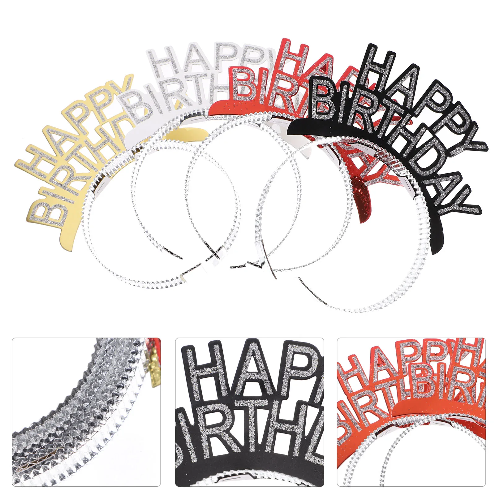 

8Pcs Birthday Headpiece Strong Theme Design Easy Wear Take Off Family Friends Photos Gift Choice Birthday Headband