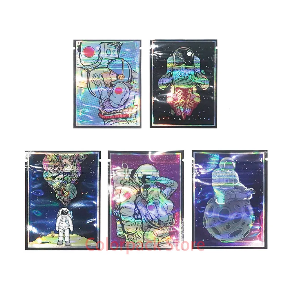 

Astronaut Cartoon Ziplock Bag 1G 6*8CM Portable Candy Plastic Waterproof Storage Mylar Bags Custom Logo Wholesale