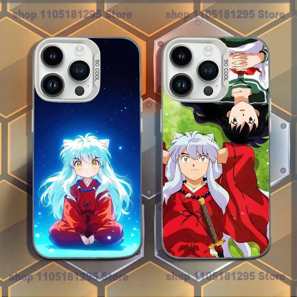 

Popular I-Inuyasha Anime Phone Case For iPhone 17,16,15,14,13,12,11,Mini,Pro,E,MAX White Candy Matte Shockproof Cover
