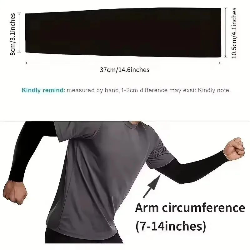 1 Pair of Arm Sleeves for Outdoor Sports UV Protection Cooling Sleeves Summer Running and Fishing Gear image 2