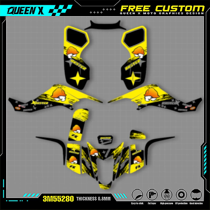 

Queen X MOTOR For SUZUKI LTZ400 KFX400 2003 2004 2005 2006-2008 Full Set Motorcycle Graphics Decals Stickers Kits 001