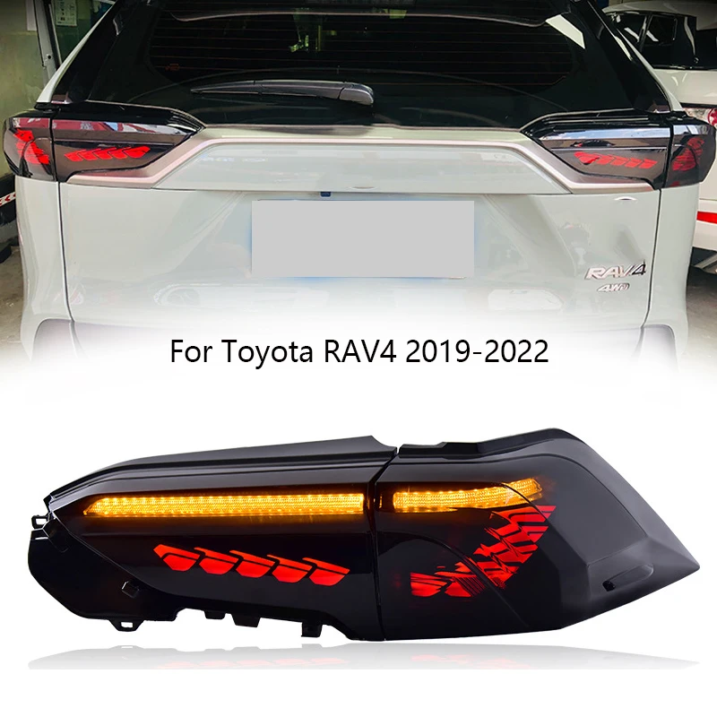 

Автомобильные задние фонари для Toyota RAV4, светодиодный задний фонарь в сборе 2019 2020 2021, ремонт тормозного указателя поворота, стоп-сигнал, задние фонари