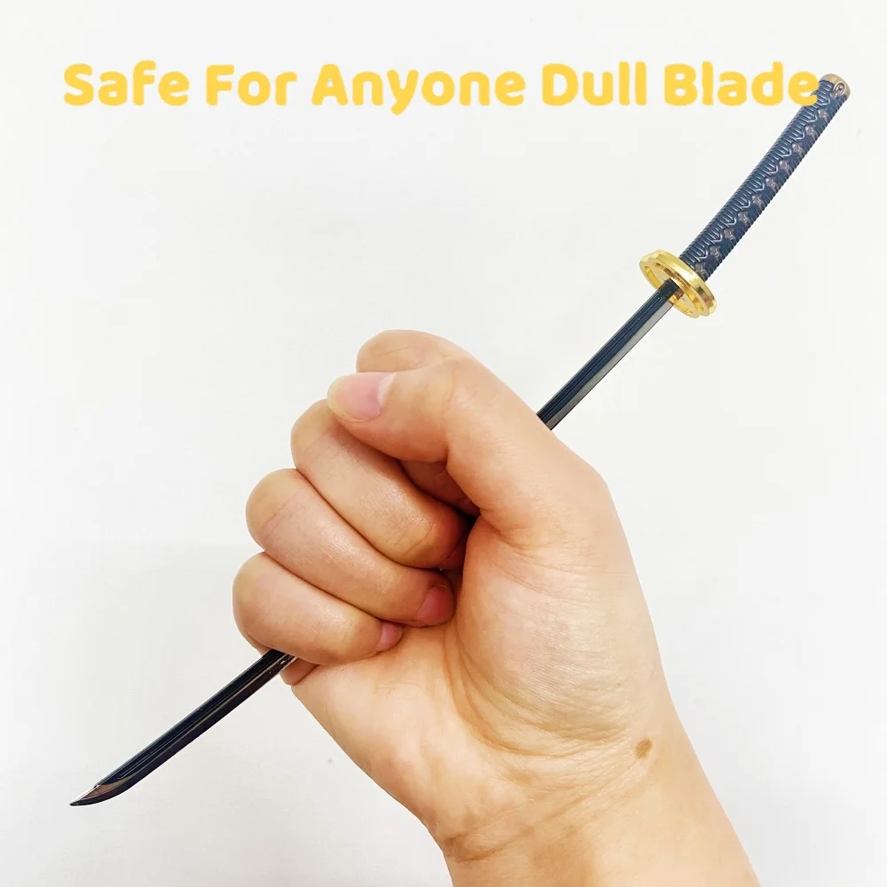 9.4 inch Demon Slayer Shinazugawa Sanemi Metalen Katana Zwaard Originele Sabel Katana Sabel Ninja Mes Cosplay Accessoires Prop Speelgoed