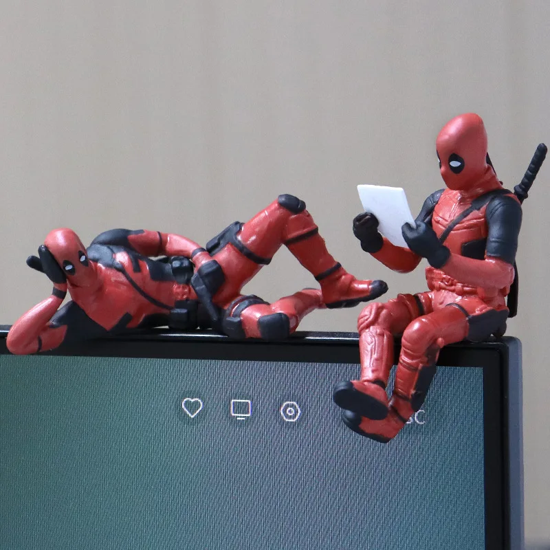 Disney Marvel Deadpool Attendant Model Decoration Handsome Doll Posture Anime Surrounding Home and Office Accessories Kids Toys