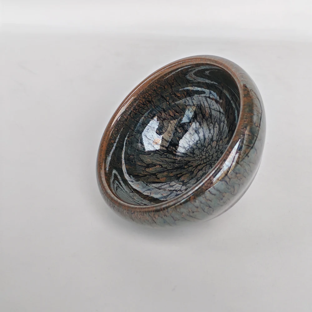 Authentic Jianzhan  Small Tenmokus  Tea Cups 60ml/2.03oz Ceramic Natural Clay Ore Kiln Fired Chinese Ancient Crafts