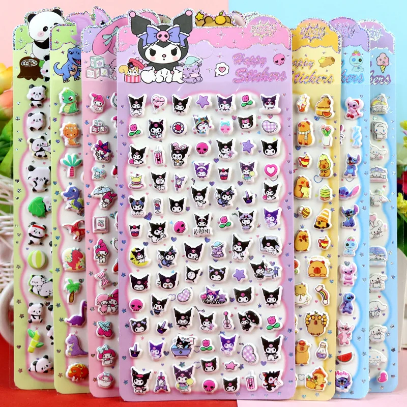 4 قطعة Kawaii سانريو سينامورول فقاعة ملصقات لطيف الكرتون ثلاثية الأبعاد منتفخ ملصق اللعب هدية مقاوم للماء لتقوم بها بنفسك جراب هاتف الأمتعة #4