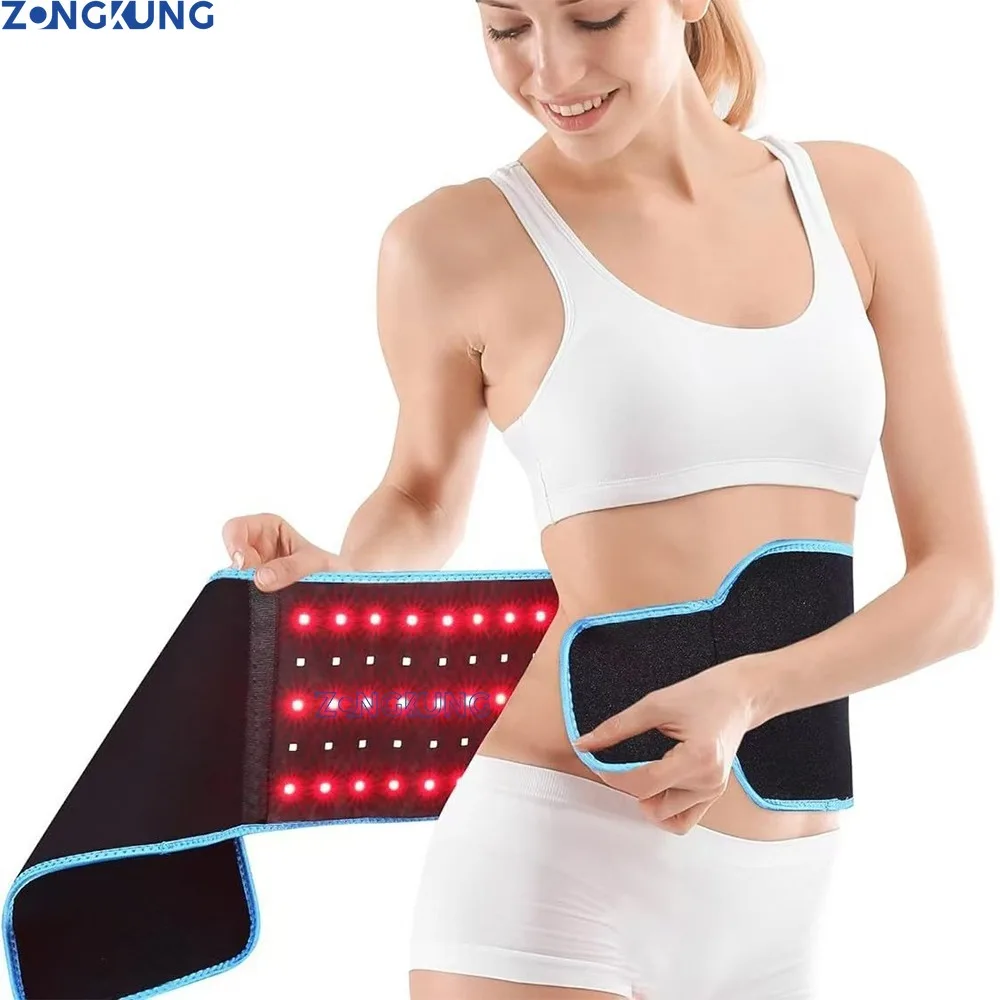 

105 LEDs Red＆Infrared Light Therapy Belt 850nm 660nm Back Pain Relief Burn Fat Wrap Slimming Machine Waist Heat Pad Full Body