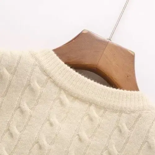 Knitted Cardigan Jacket Women\'s 2024 New Loose Ladies Sweater Outerwear Spring And Autumn All-Match Button Jacket