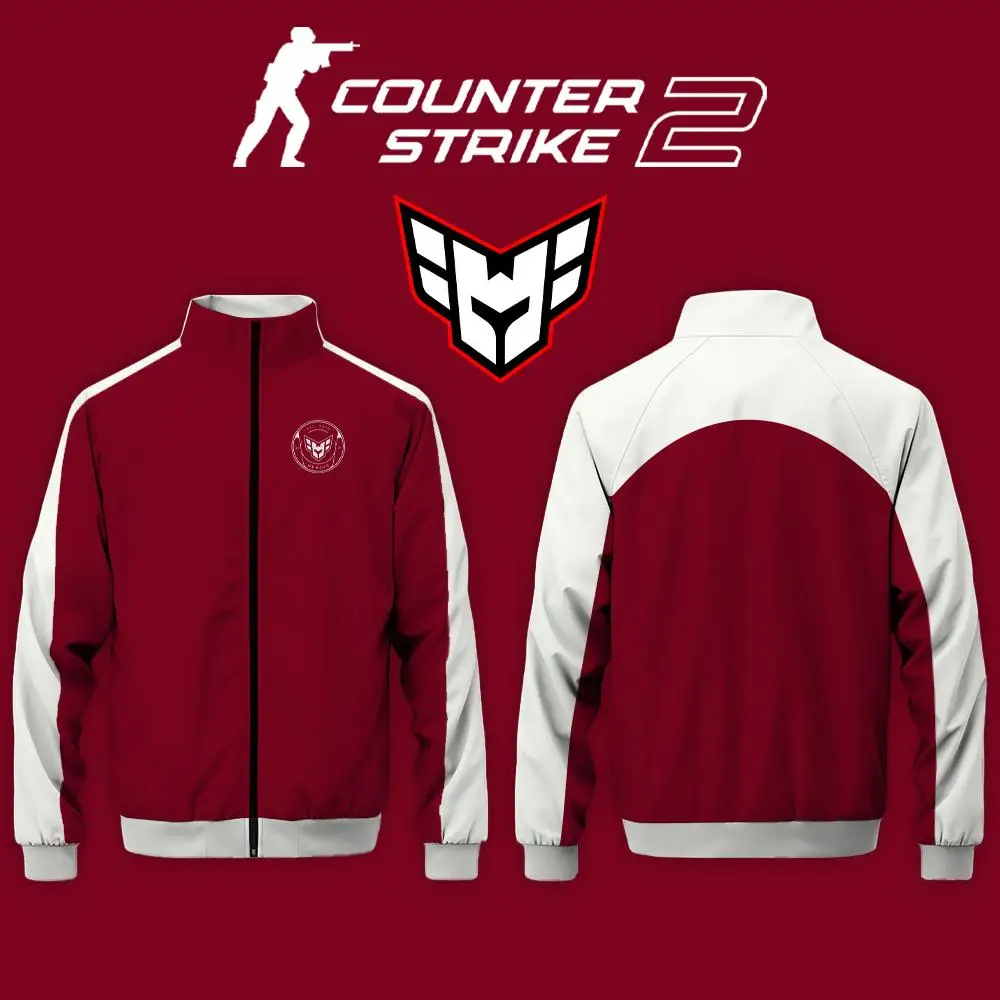 HEROIC Esports Club Uniformen CSGO Pro League Player Trainingsjacke Herren und Damen Übergroße, individuelle Stehkragen-Reißverschlussoberteile