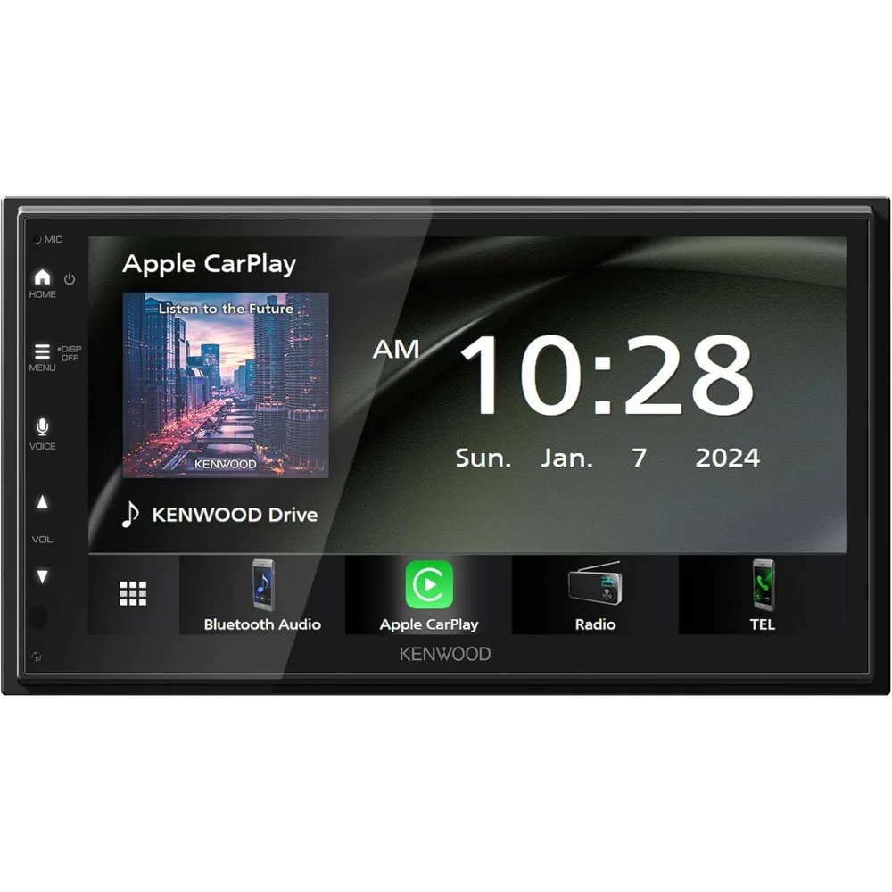 Receptor multimídia digital CarPlay Android Auto Bluetooth Touchscreen USB espelhamento