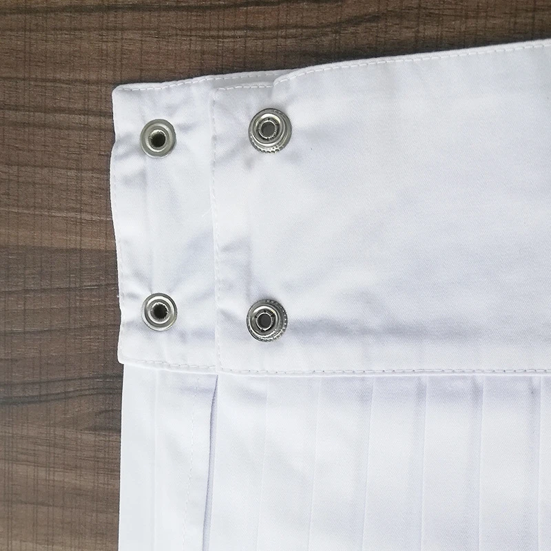 قميص أبيض قابل للفصل مطوي وأكمام وهمية للفتيات سترة مكشكشة للشتاء والخريف بلون سادة لتزيين المعصم أصفاد واسعة