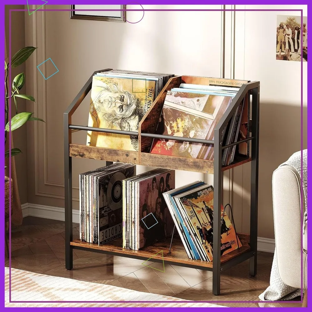 2-Tier Wooden Vinyl… - image