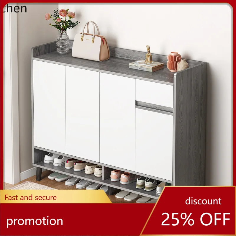 

ZML Large Capacity Shoe Cabinet Integrated for Home Entrance Small Apartment Living Room Entrance Hallway Balcony Shoe Storage