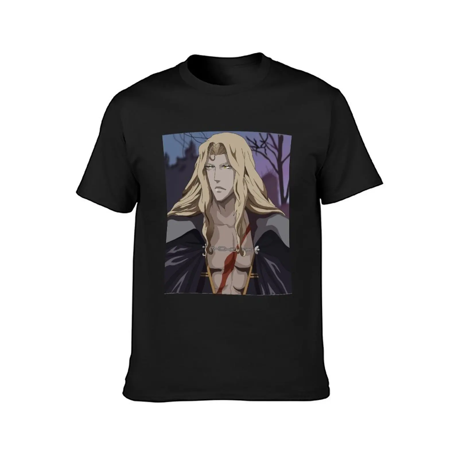 Alucard Adrian Tepes of Castlevania T-Shirt quick drying boys whites Short sleeve tee men