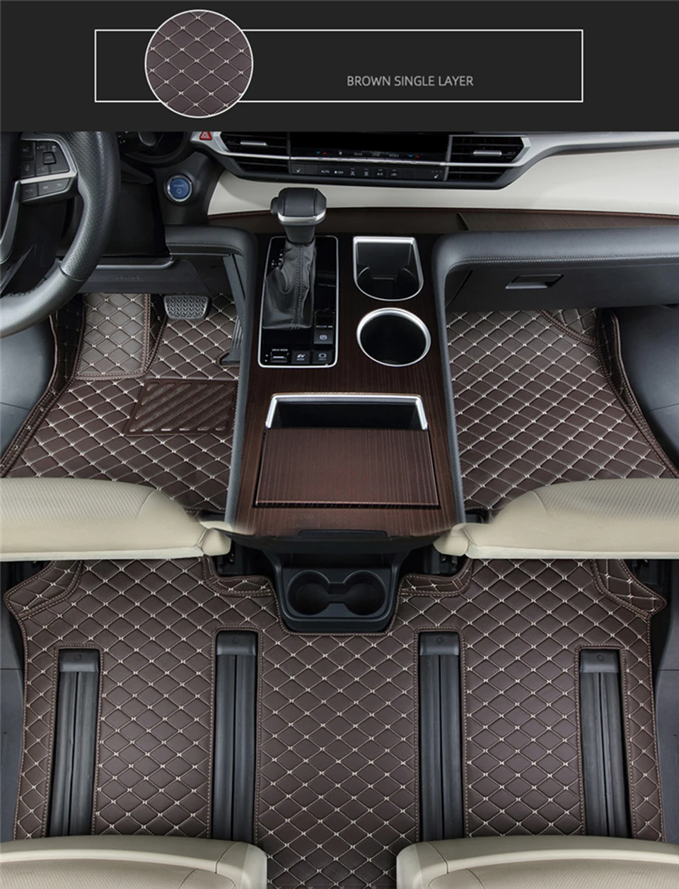 Autofußmatten für Toyota Sienna 2018~2022, Dropshipping-Zentrum, Auto-Innenraumzubehör, Lederteppiche, Fußmatten – Detail 3