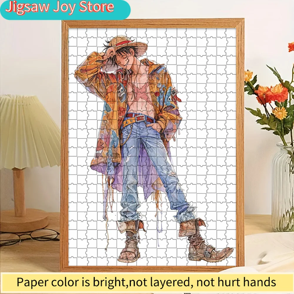

Стильная акварельная головоломка с изображением Портгаса Д. Эйса из аниме One Piece, креативный подарок для любителей аниме, украшение для дома.