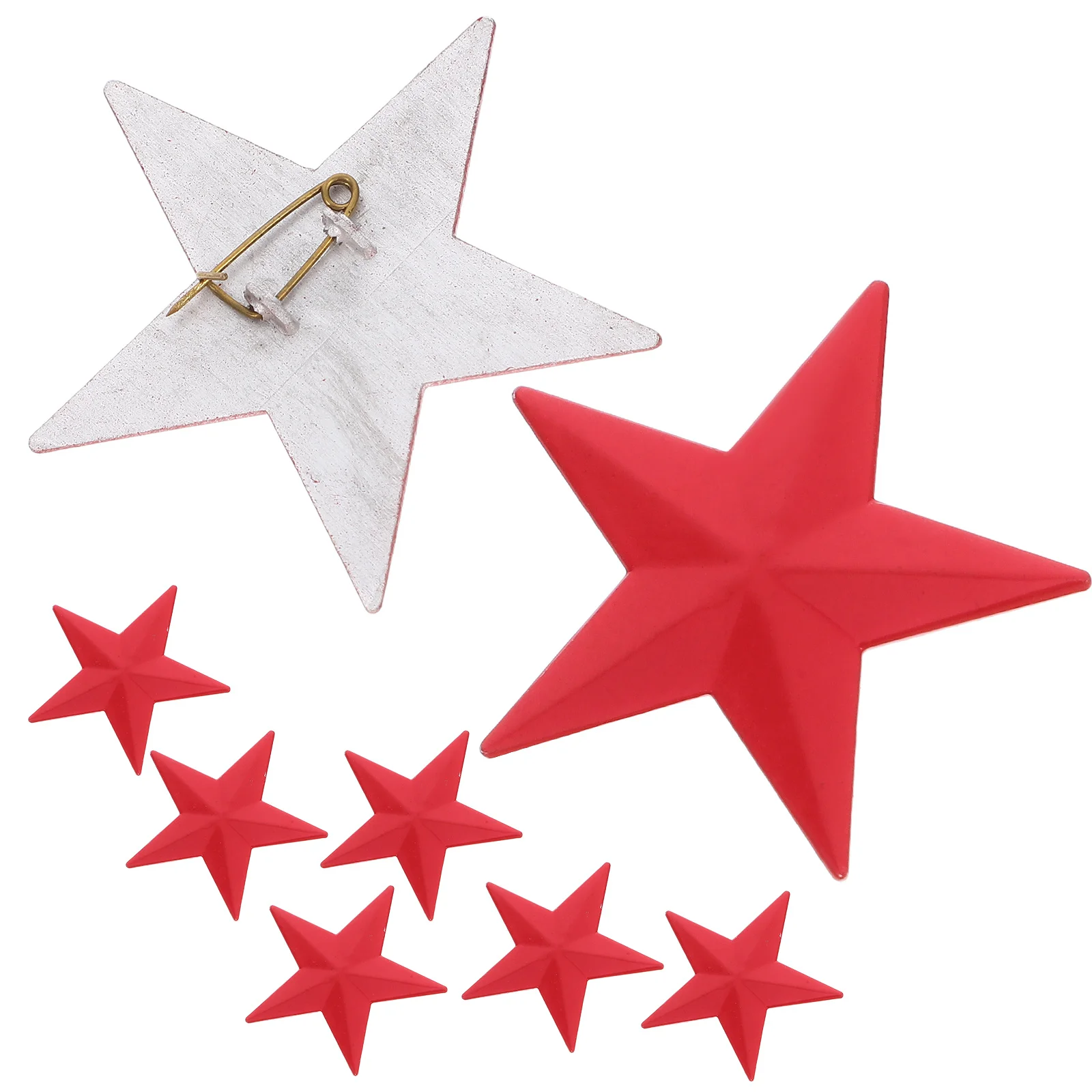 10 قطعة قبعة نجمة خماسية بروش خفيفة الوزن دبابيس التلبيب الألومنيوم للقبعات والسترات حقائب الظهر شارة الصدر أنيقة للجنسين #2