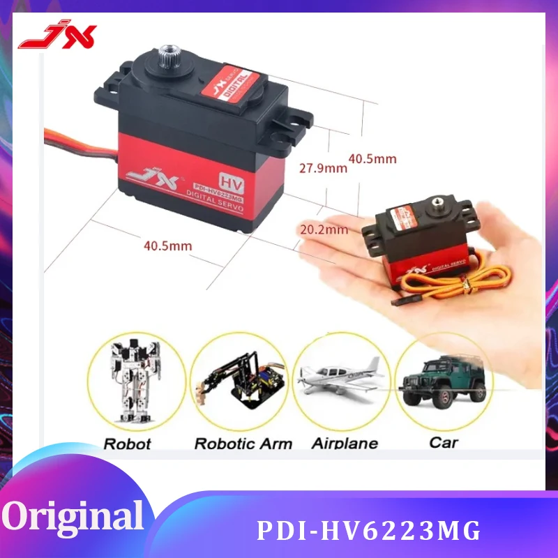 JX Servo PDI-HV6223MG 8,4 V 23 KG 0,16 sek. Metallgetriebe Digital Standard Servo für RC Auto Roboter Flugzeug Flugzeug Teile