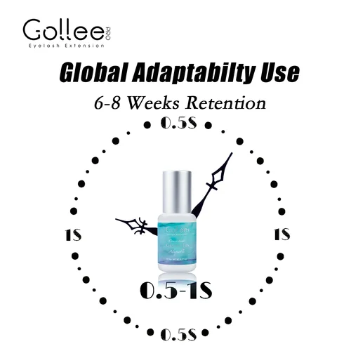 Imagen 2 del producto Gollee 0,5 s seco adaptabilidad Global uso pegamento para extensión de pestañas impermeable 6-8 semanas pegamento adhesivo de larga retención súper pegamento