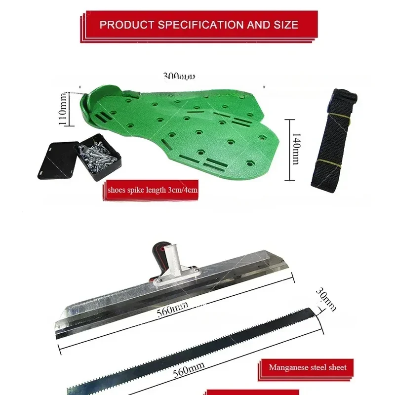 Self-Leveling Epoxy Floor Kit With Spike Shoes & Roller For Smooth Cement Coating
