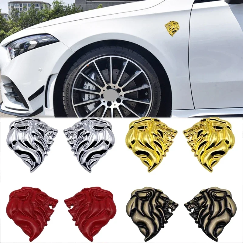 Lion Head Metal Car Body Sticker Rear Tail Bumper Badge Emblem for Peugeot 307 207 407 607 4008 206 107 308 406 408 208 301 3008