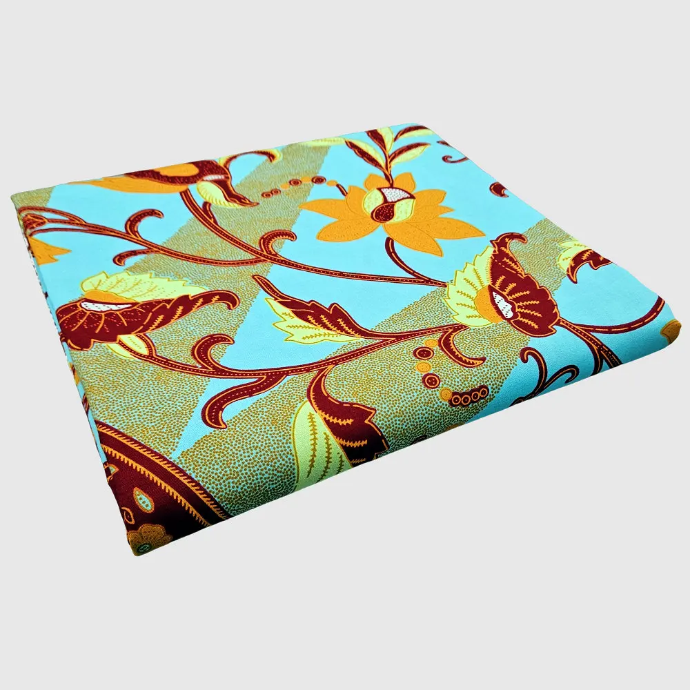 Super Java Wachsblock-bedruckter Stoff, 100% Baumwolle, muslimische Kleidung, Textilien, zur Herstellung von Kleidern, Tüchern, Tischdecken, Heimdekoration, 6 Yards – Detail 17