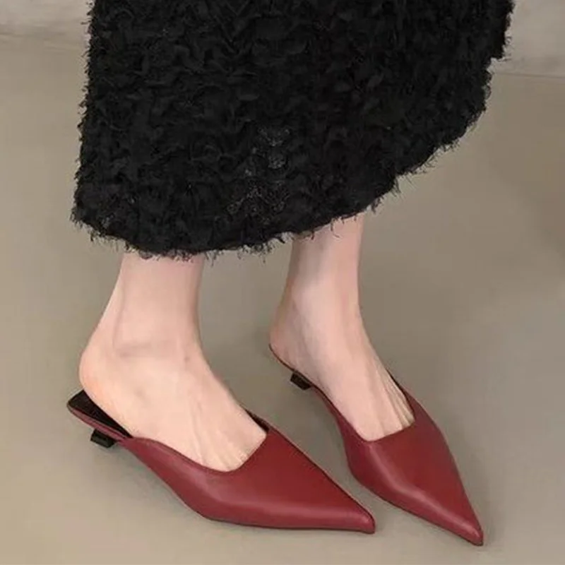 

Women Pointed Toe Slippers High Heels Sandals Woman Shoes 2026 Summer Sexy Slingback Dress Shoes Fashion Pumps New Mujer Slides
