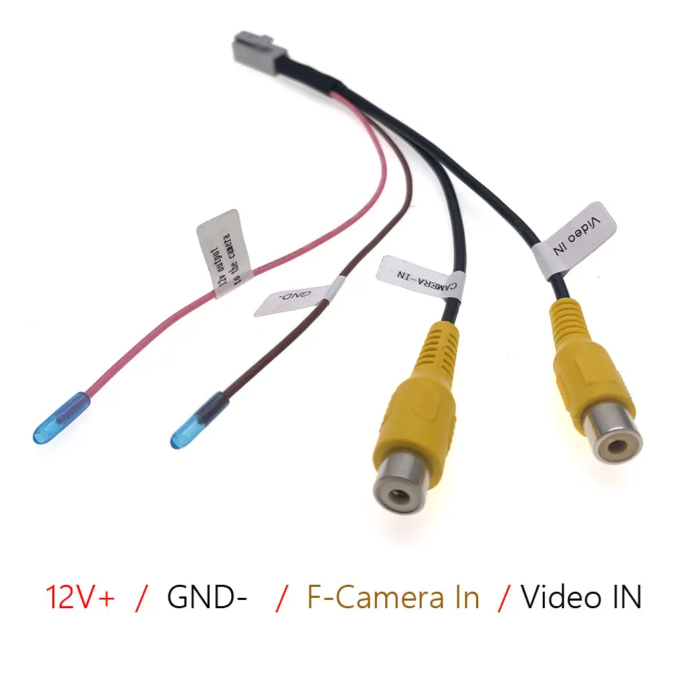 6 Pin Car Radio Unlock Front And Rear Camera RCA Wire Harness Cable Adapter Wiring Connector Android Player