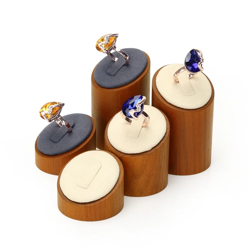 Solid Wood Ring Display Stand High Medium and Low-end Jewelry Rngs Show Shelf Fashion Girl Jewelry Holder