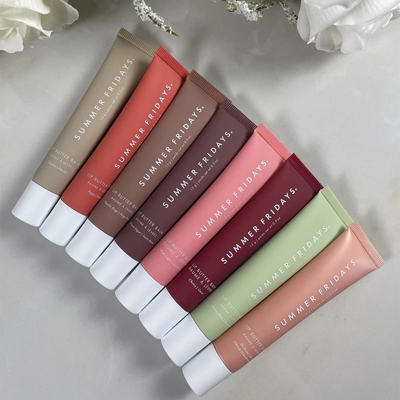 الجمعة الصيفية 9 ألوان بلسم الشفاه ترطيب السلس لينة الشفاه مستحضرات التجميل السكر الفانيليا البيج الحلو النعناع ماكياج العناية بالشفاه منع