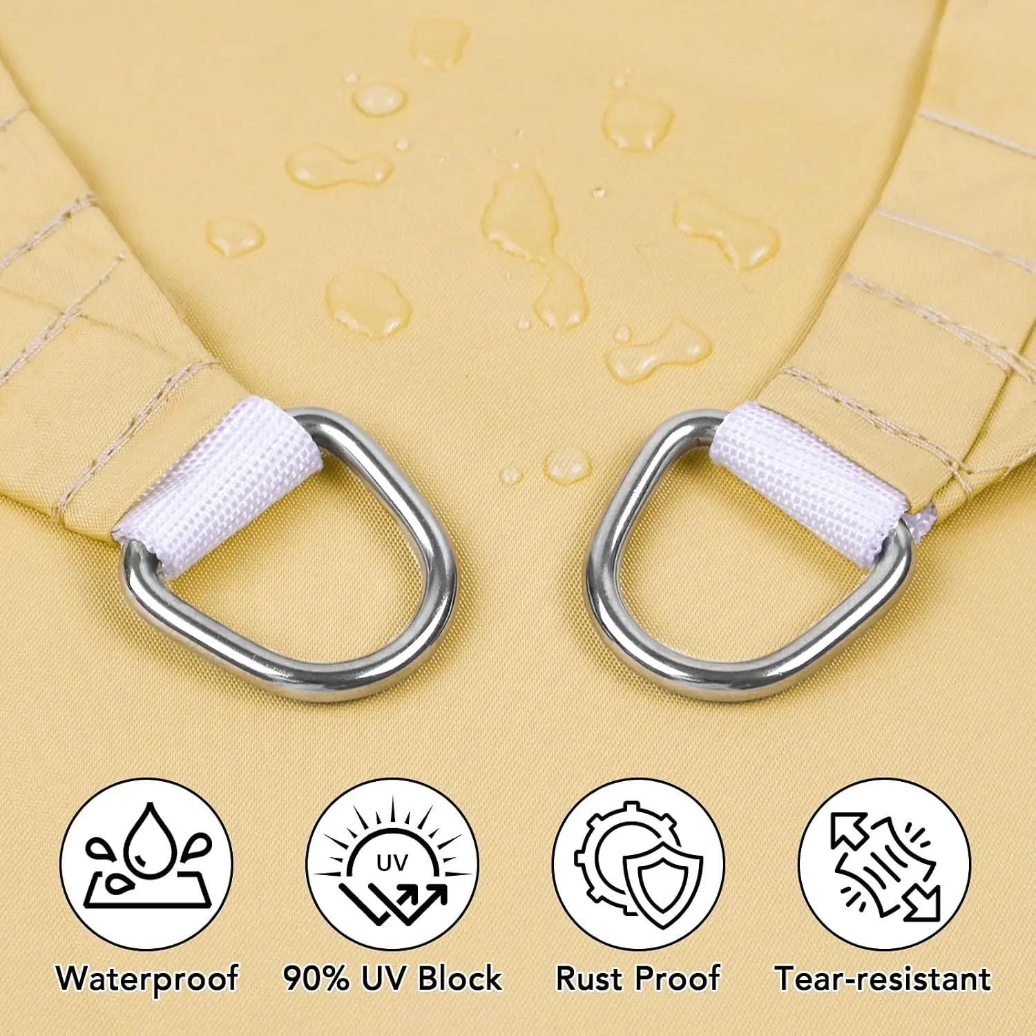 Sun Shade Sail Canopy Waterproof 5m/4m/3m/2m UV Block Rectangle Square Durable Sails Netting for Greenhouse Garden Patio Yard